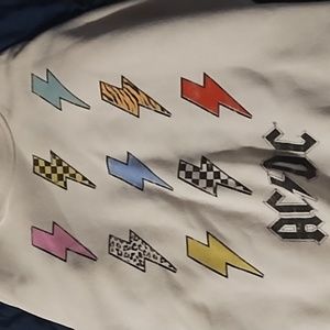 White acdc long sleeve shirt